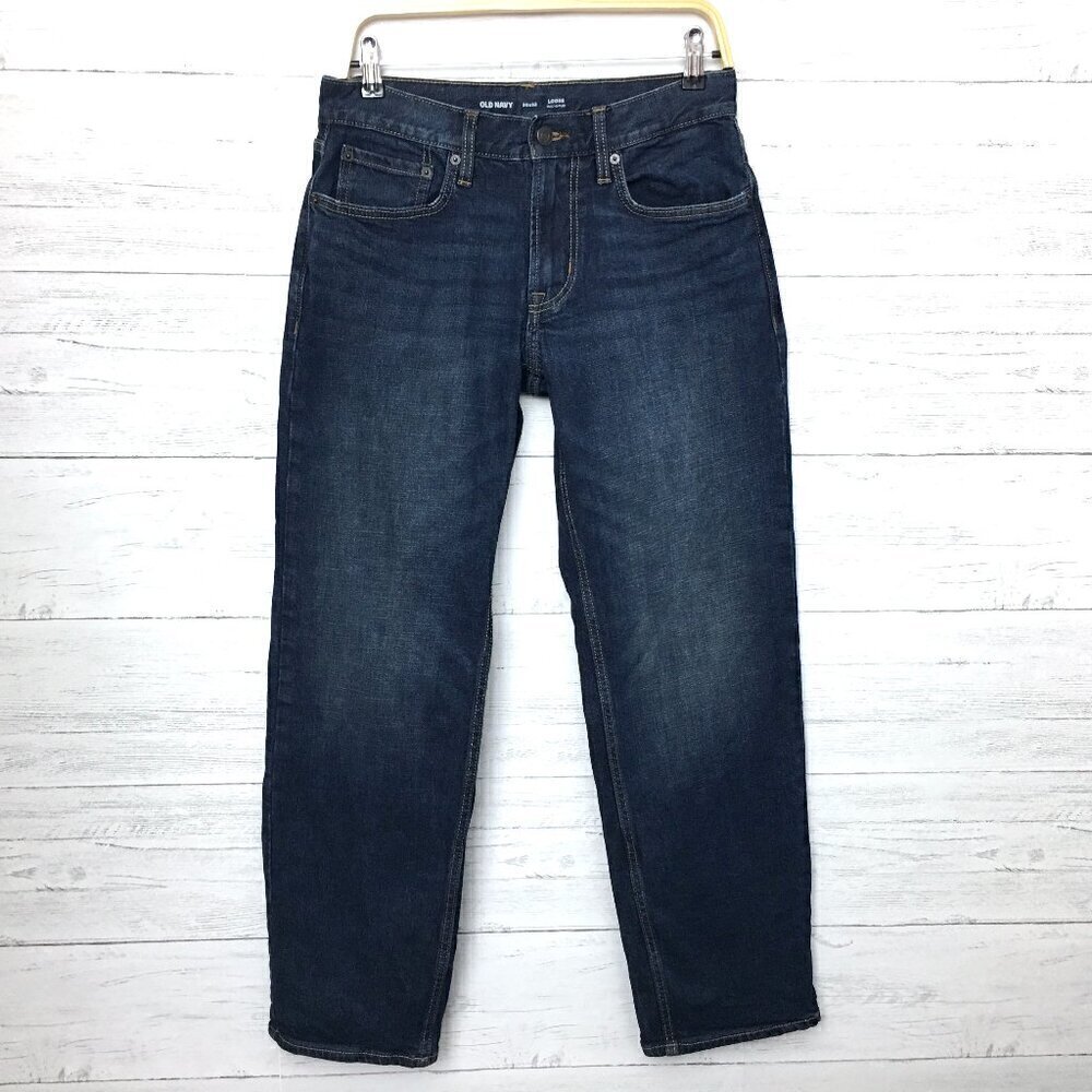 Old Navy Men's Jeans Straight Leg Loose Fit Dark Wash size 30 x 30